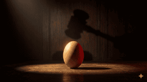 Ovo cru inteiro com iluminação destaque mostrando benefícios e riscos de comer ovo todos os dias