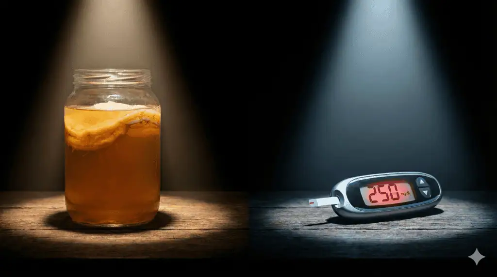 Kombucha para glicemia alta - Bebida probiótica para controlar diabetes e saúde