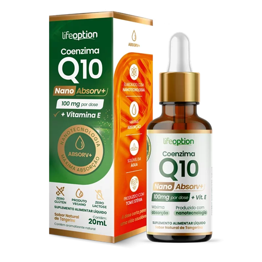 Coenzima Q10 Nano Absorv+ Life Option - CoQ10 com nanotecnologia